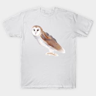 Barn Owl Watercolor T-Shirt